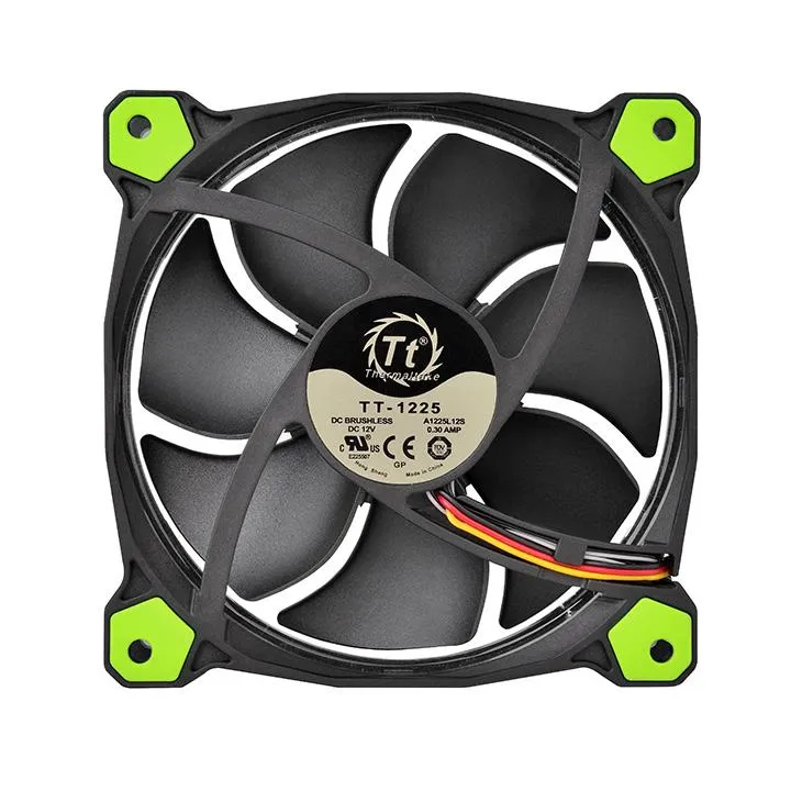 Thermaltake Riing 12, 120mm - chassi fl&auml;kt, gr&ouml;n, 3st