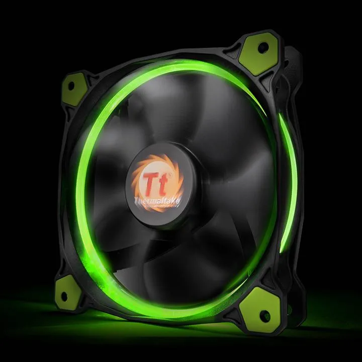 Thermaltake Riing 12, 120mm - chassi fl&auml;kt, gr&ouml;n, 3st
