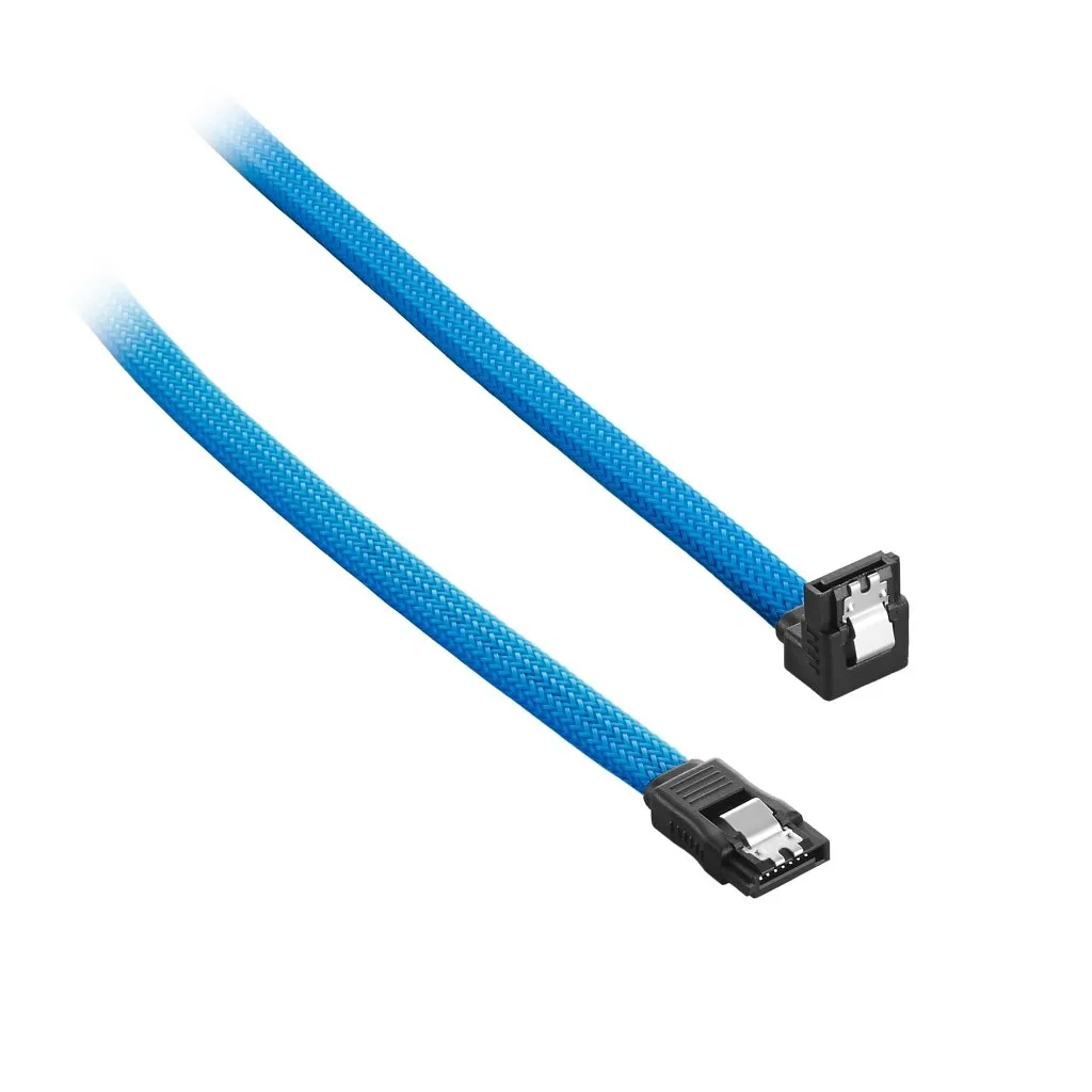 CableMod ModMesh Right Angle SATA 3 Cable 30cm - light blue