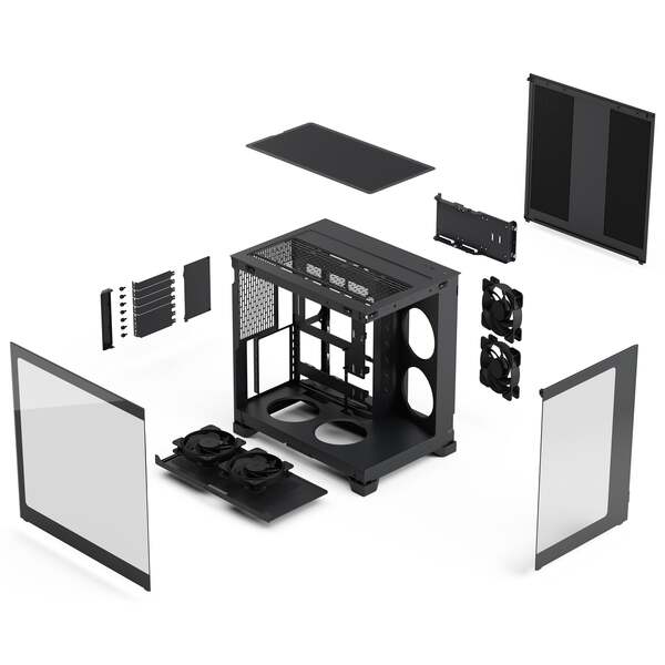 Fractal Design Pop 2 Vision -miditornikotelo ikkunalla, musta