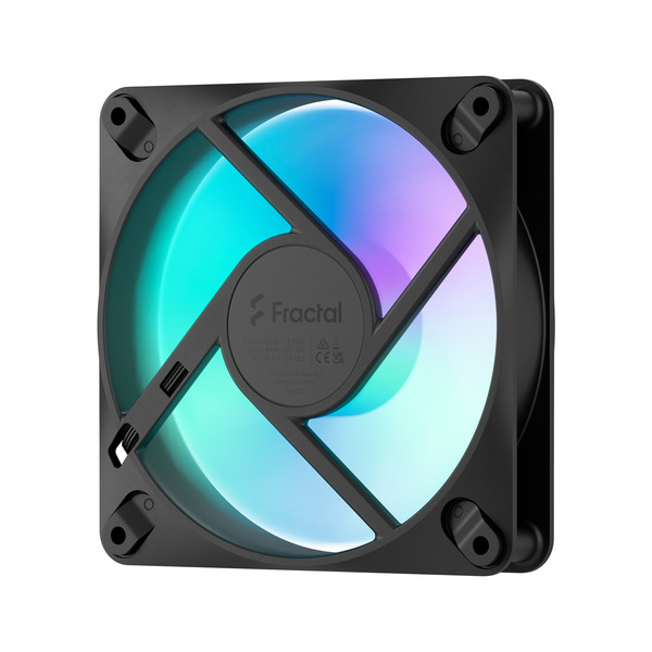 Fractal Design Dynamic 3 120 PWM RGB -kotelotuuletin, 3 kpl, musta