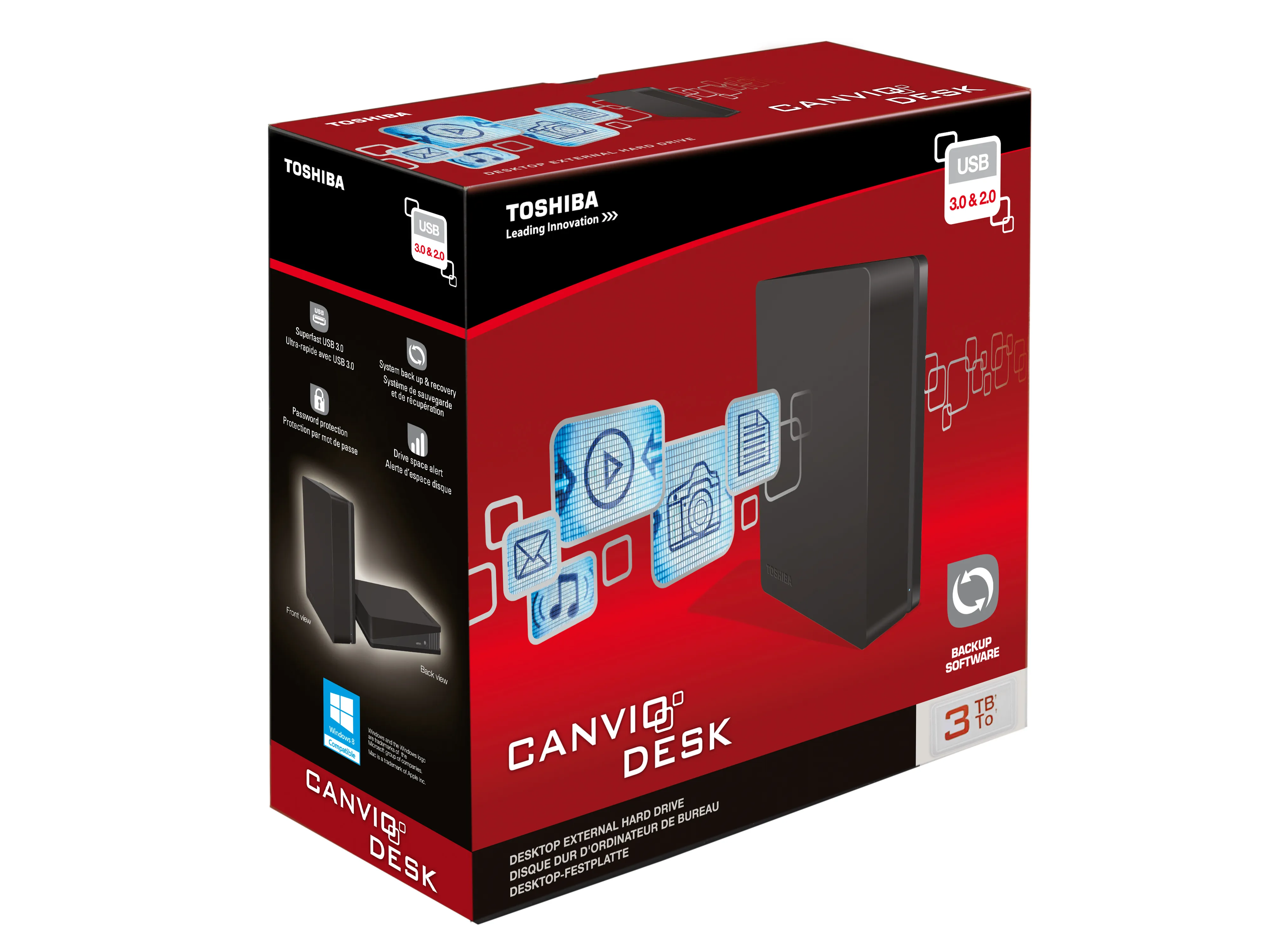 Toshiba Canvio 3 Tt -ulkoinen kovalevy