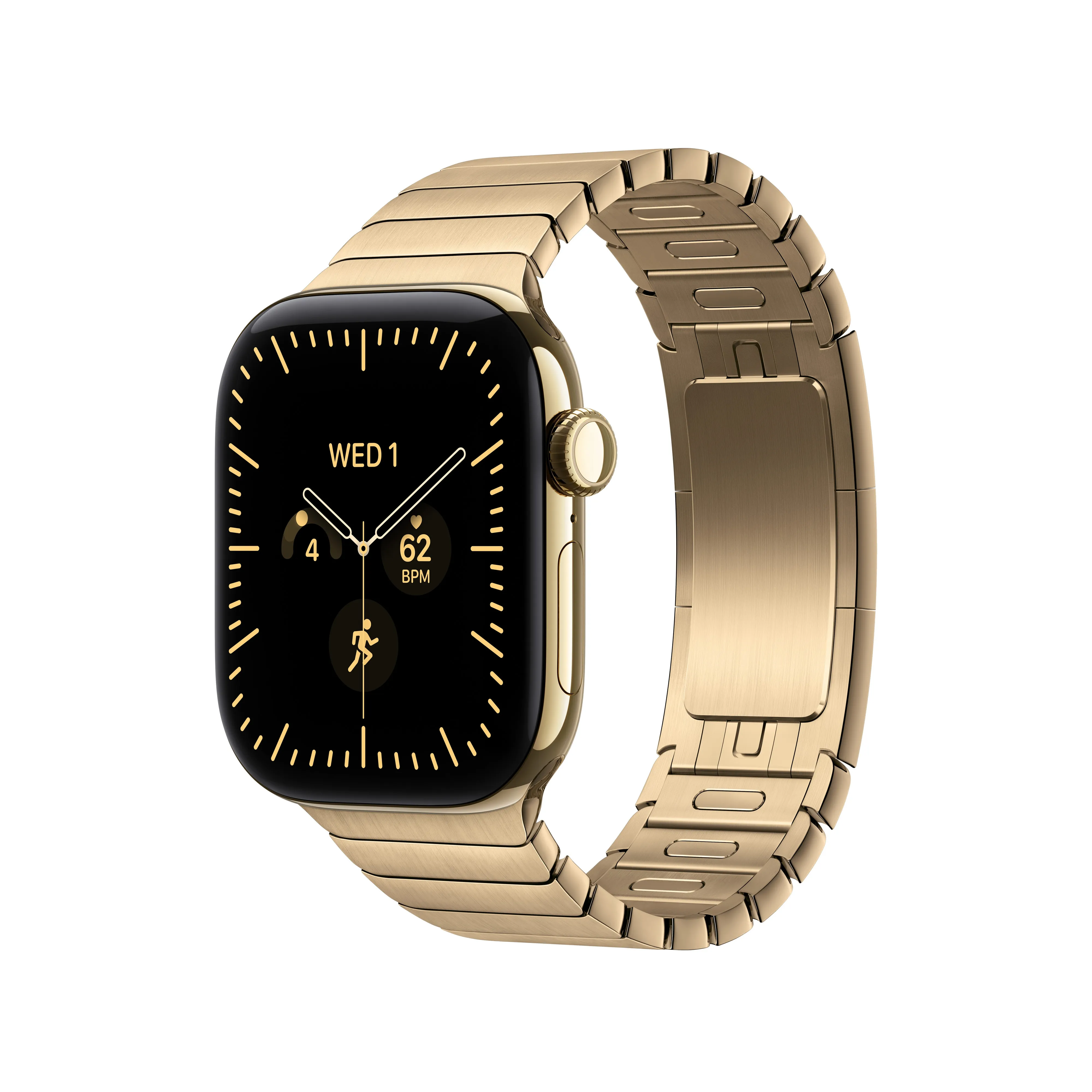 Apple Watch 42 mm -linkkuranneke, kiiltokullan v&auml;rinen