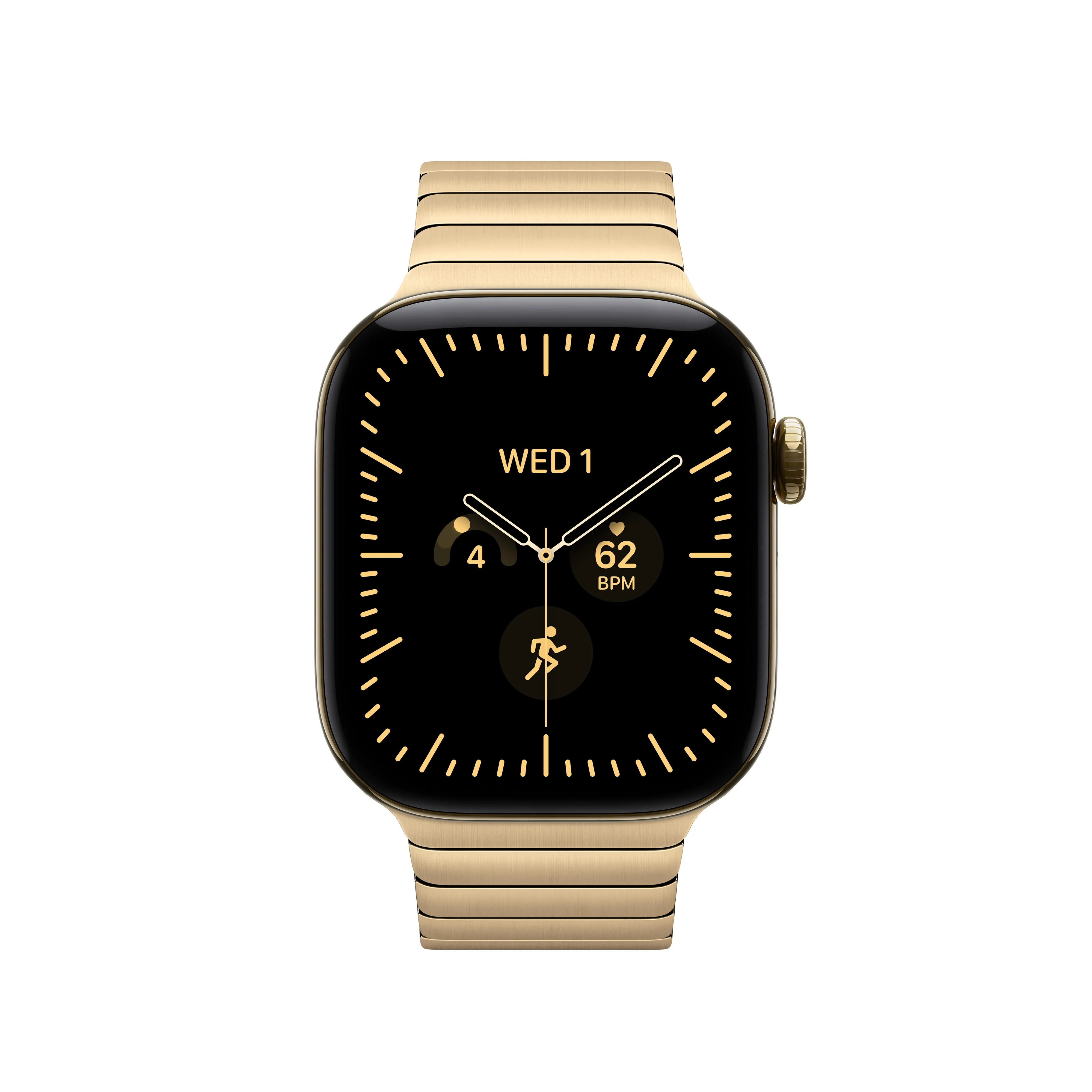 Apple Watch 42 mm -linkkuranneke, kiiltokullan v&auml;rinen