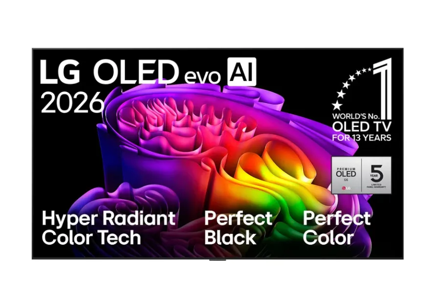 LG OLED65G61LW 65" 4K webOS TV, 165 Hz, Dolby Vision, HDR10, HLG