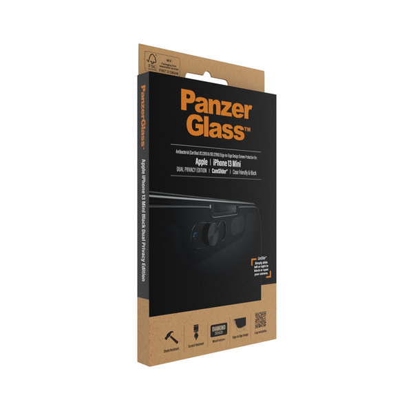 PANZERGLASS APPLE IPHONE 13MINI - CF CAMSLIDER PRIVACY AB BLACK