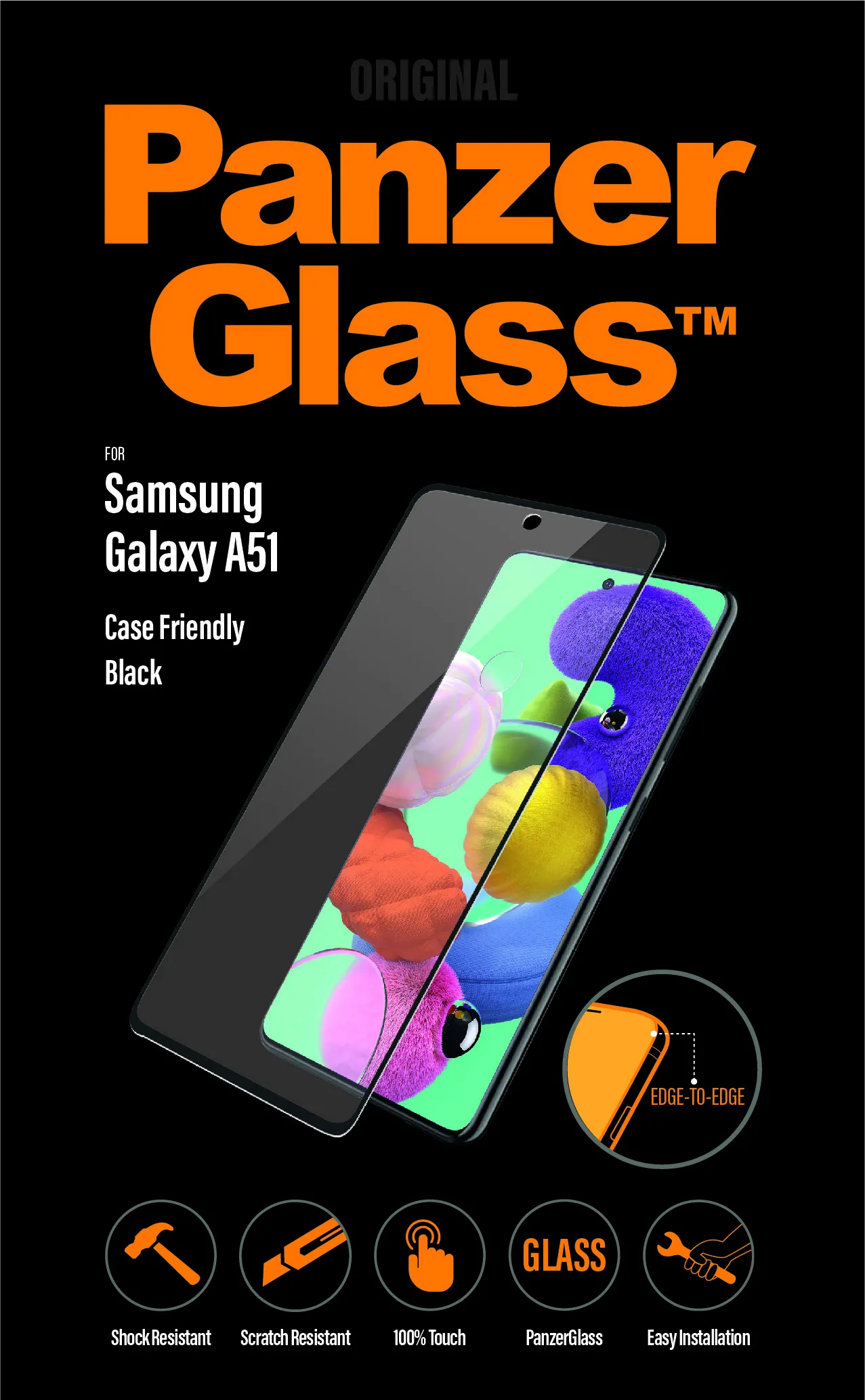 PanzerGlass Case Friendly, Galaxy A51 - sk&auml;rmskydd