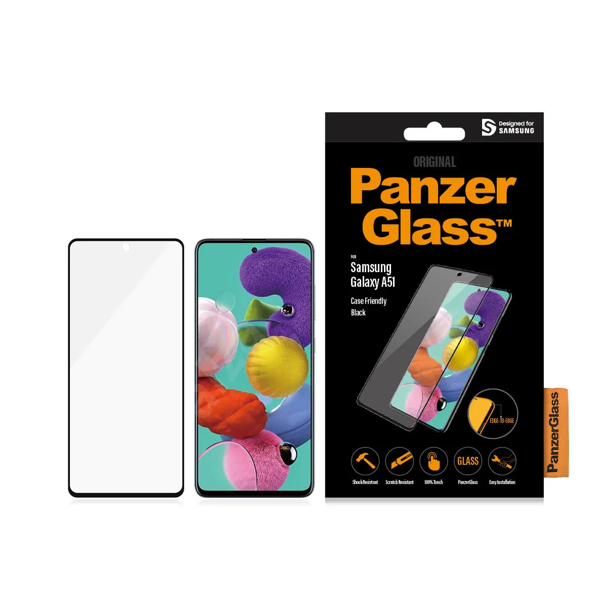 PanzerGlass Case Friendly, Galaxy A51 - sk&auml;rmskydd
