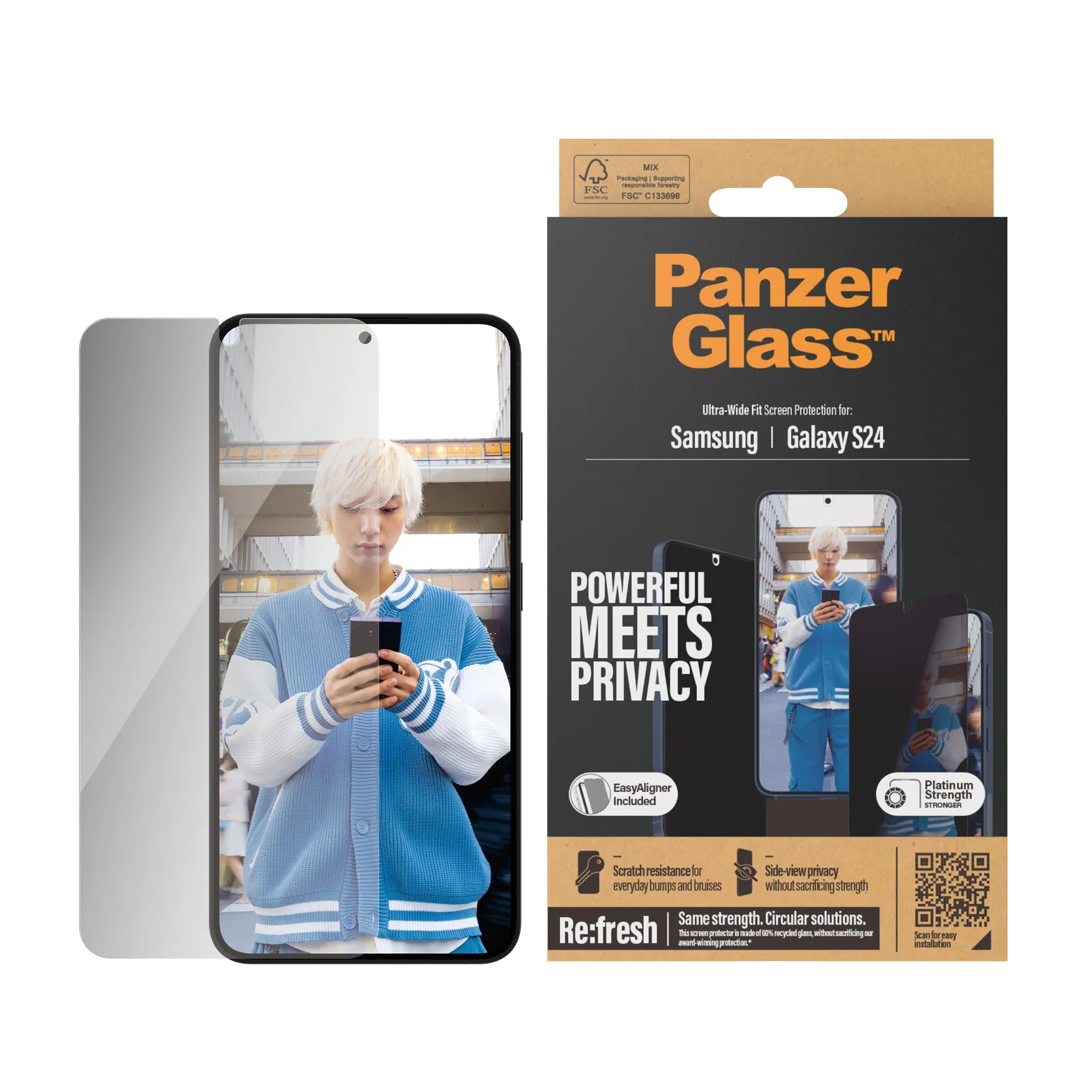 PanzerGlass Ultra-Wide Fit Alignerkit, Privacy Galaxy S24 Ultra - Screen Glass
