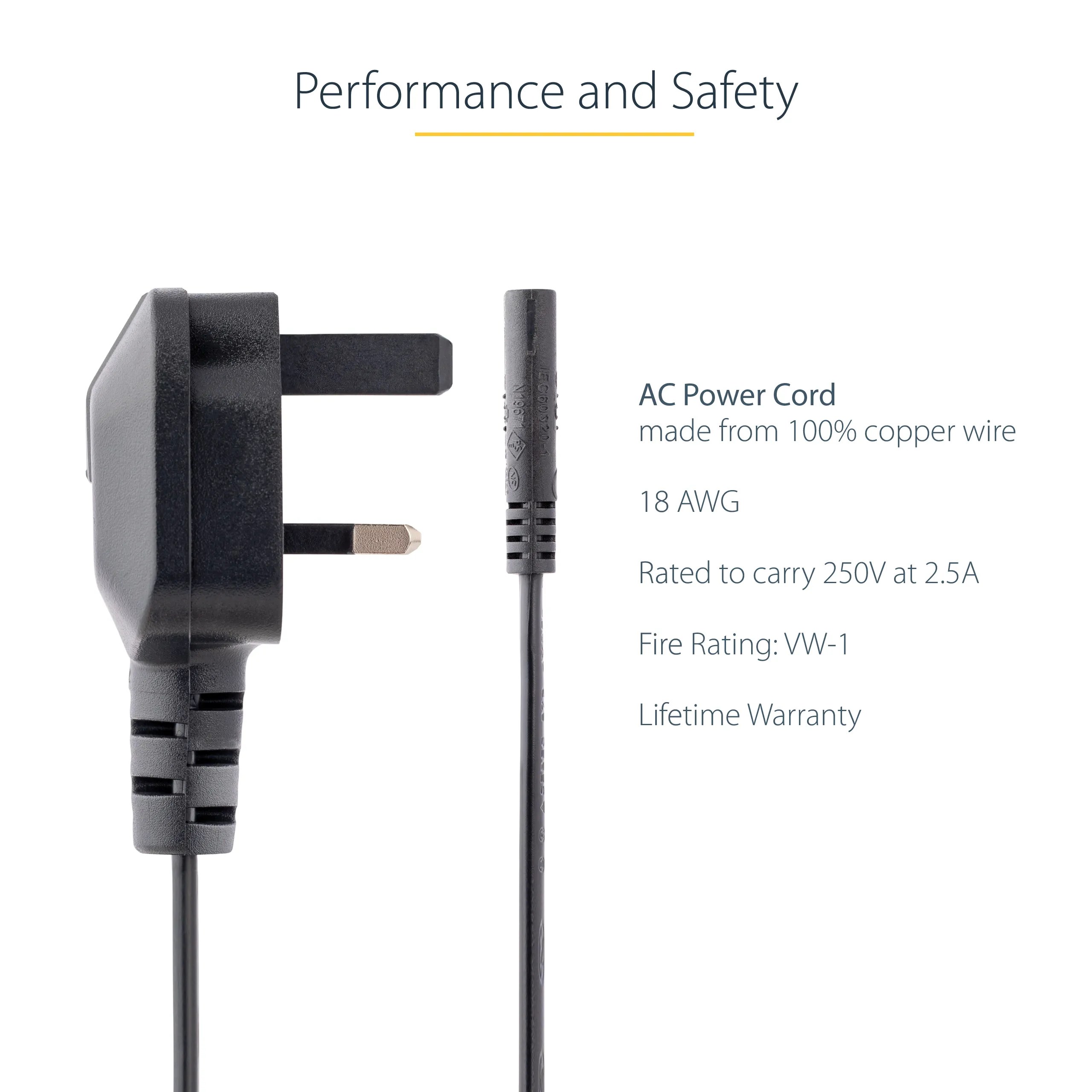 1M UK PLUG TO C7 POWER CORD