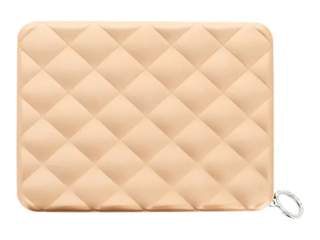 ÖGON Quilted Passport Wallet Rose Gold