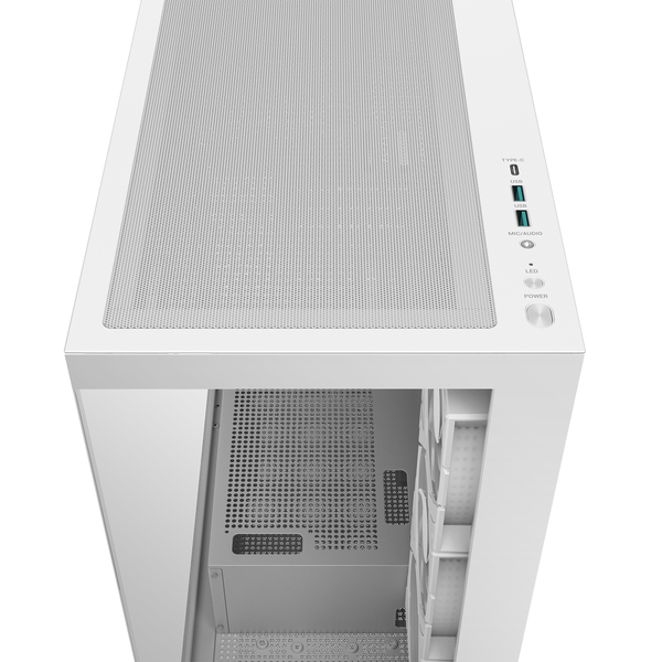 DeepCool CG580 4F -miditornikotelo ikkunalla, Valkoinen