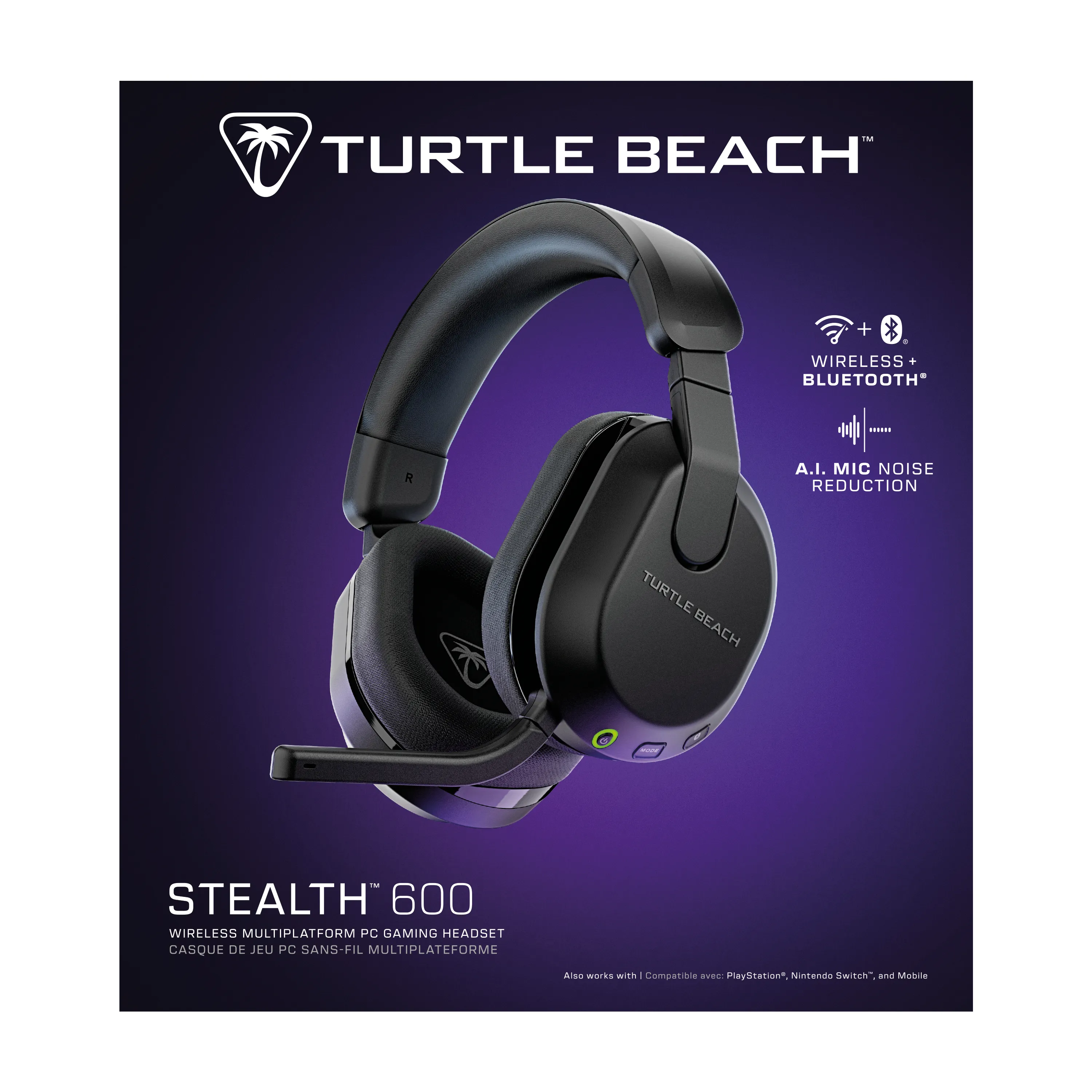 Turtle Beach Stealth 600 Generation 3 Wireless Gaming Headset, Black