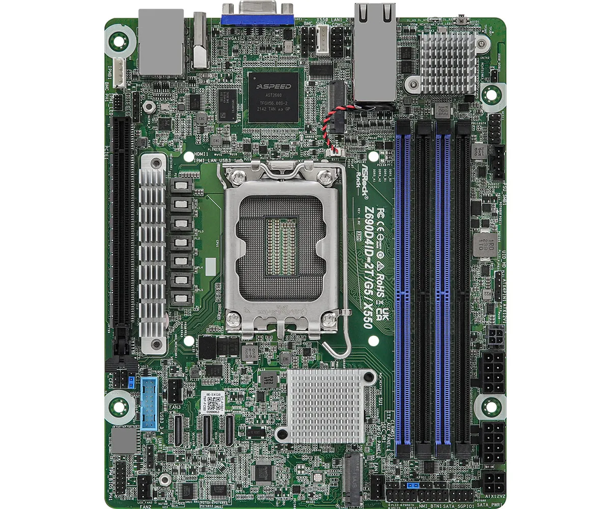 ASRock Rack Z690D4ID-2T/G5/X550 LGA1700 Deep mini-ITX moderkort