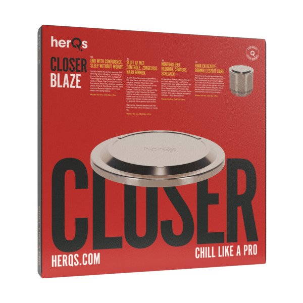 herQs Blaze Closer Stainless Steel Fire Pit Lid
