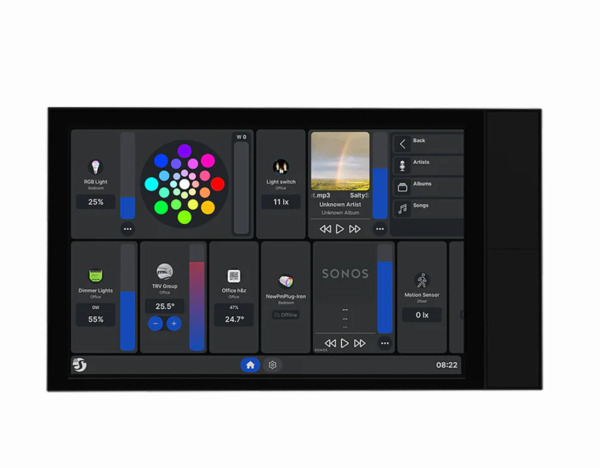Shelly Wall Display XL -10,1" kosketusn&auml;yt&ouml;llinen hallintapaneeli Shellyjen ohjaukseen ja Home Assistant -integraatioon, musta