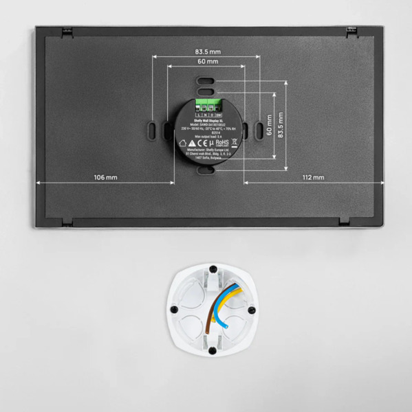Shelly Wall Display XL - 10.1" touchscreen control panel for controlling Shelly devices and Home Assistant integration, Black