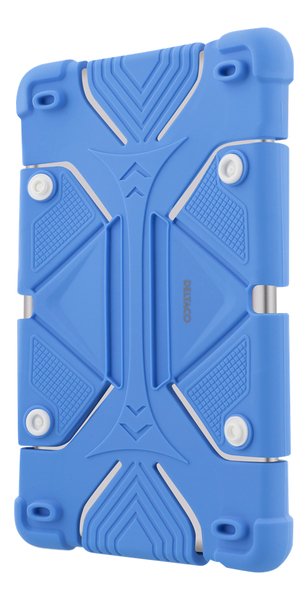 DELTACO Skal i silikon f&ouml;r 7-8" surfplattor, stativ, bl&aring;