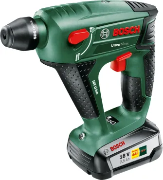 Bosch Cordless Hammer Drill Uneo Maxx, 18V (green/black, Li-Ion battery 2.5Ah, in case)