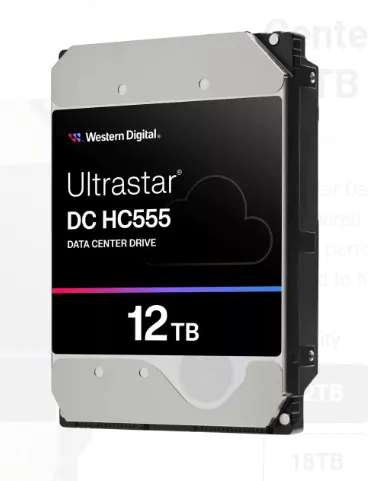 WD Ultrastar DC HC555 3.5" 12TB, 7200 RPM, 512MB, 550 WRL, SATA III Hard Drive, Enterprise