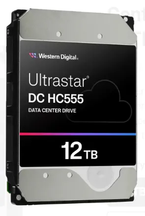 WD Ultrastar DC HC555 3.5" 12TB, 7200 RPM, 512MB, 550 WRL, SATA III Hard Drive, Enterprise