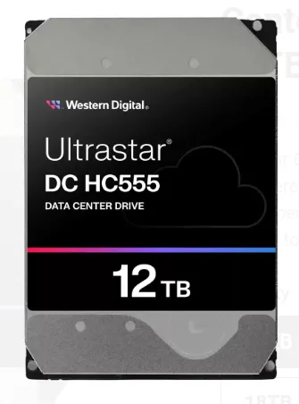 WD Ultrastar DC HC555 3.5" 12TB, 7200 RPM, 512MB, 550 WRL, SATA III Hard Drive, Enterprise