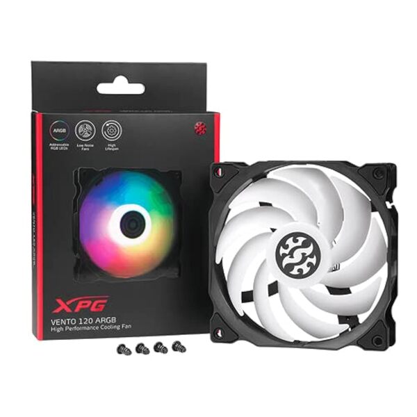 ADATA XPG VENTO 120 -kotelotuuletin, 120 mm, ARGB, PWM, Musta