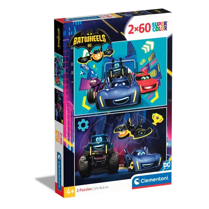 2x60 pcs Puzzles Kids Batwheels