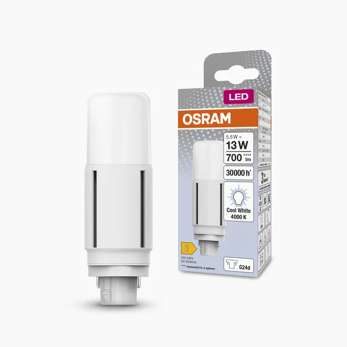 OSRAM DULUX LED D 5.5W Vit 4000K G24d 230V
