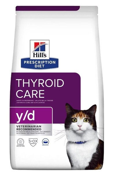 Hill's Prescription Diet y/d Thyroid Care Original, Kissan kuivaruoka, Adult, 3 kg