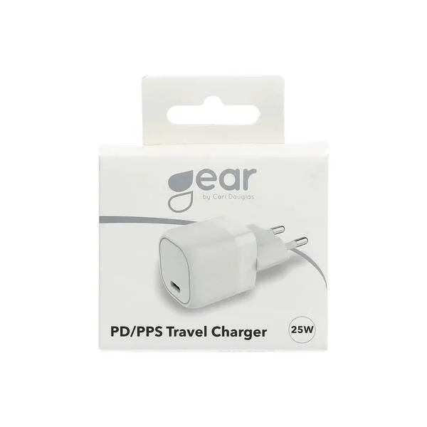 GEAR Charger 220V 1xUSB-C PD/PPS 25W White