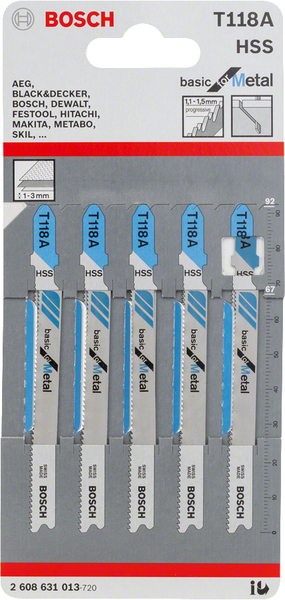 Bosch basic for Metal T 118 A - sticksågbald