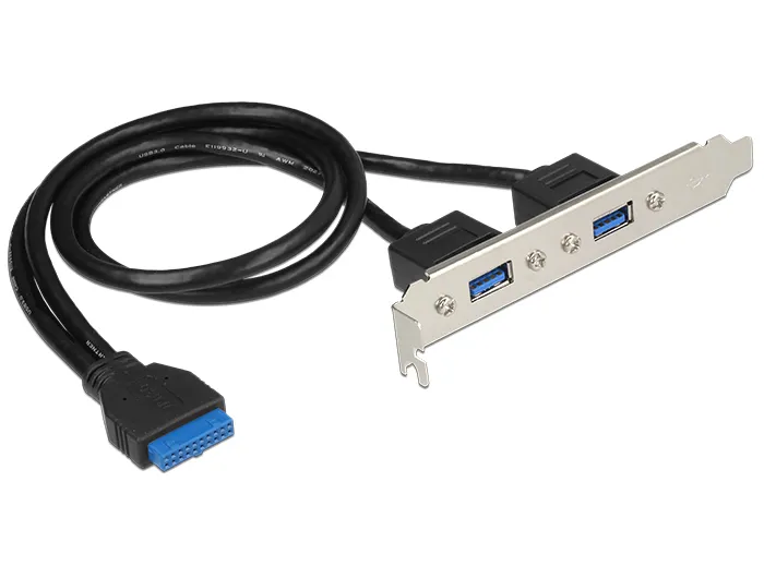 Delock Slot bracket 1 x 19 pin USB 3.0 pin header female internal > 2
