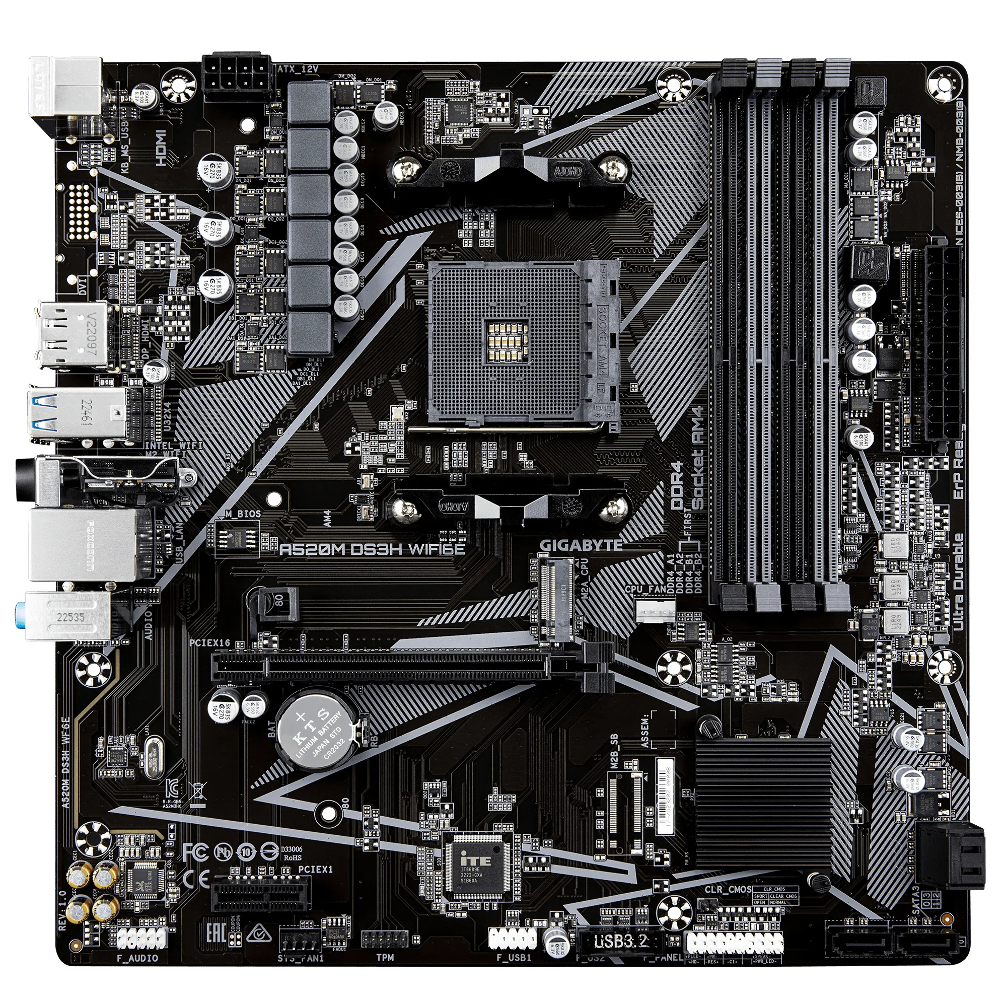 Gigabyte A520M DS3H WiFi 6E AM4 mATX Motherboard