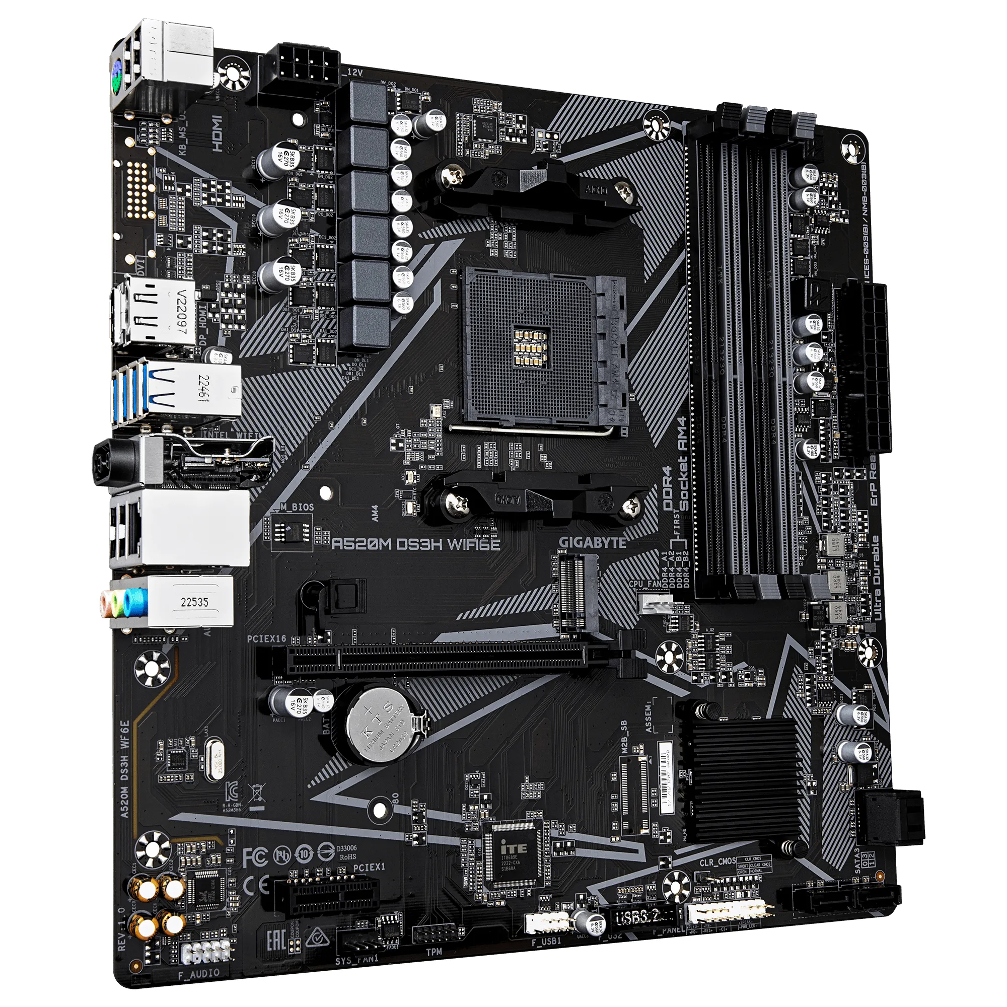 Gigabyte A520M DS3H WiFi 6E AM4 mATX Motherboard