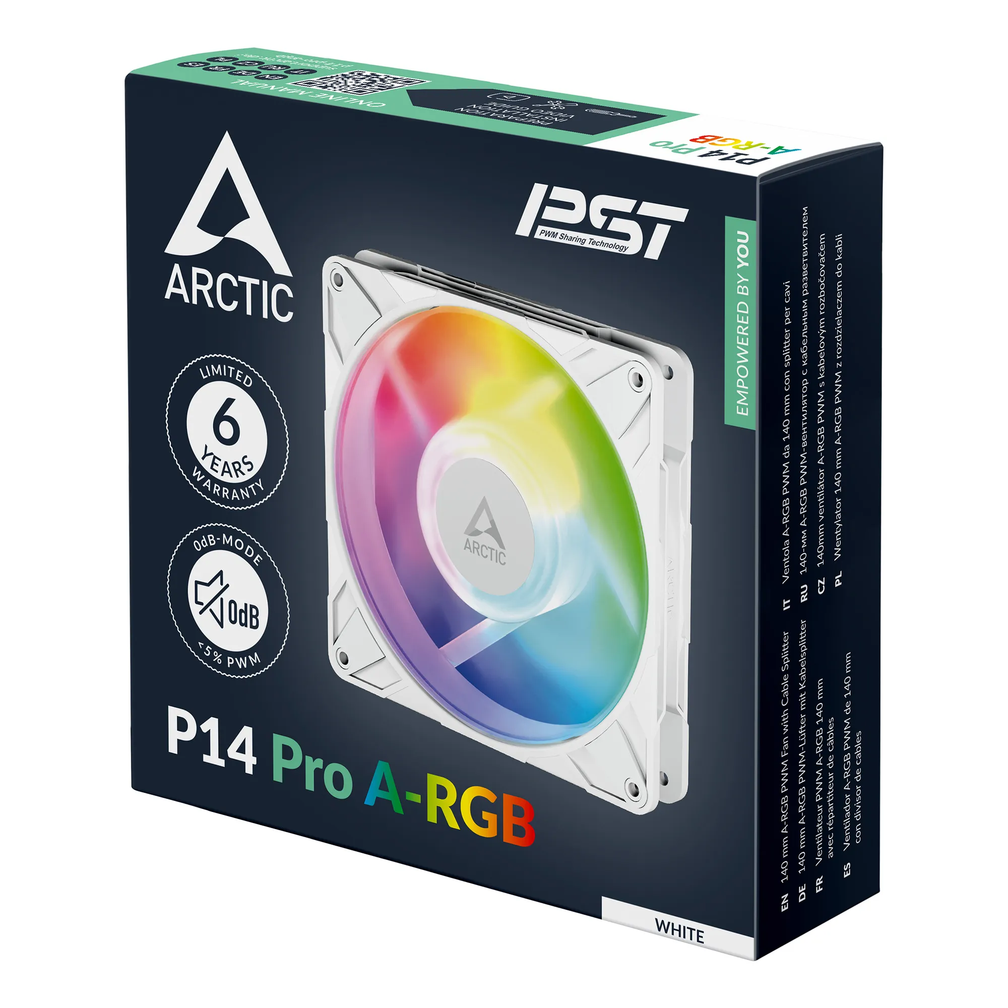 Arctic P14 Pro A-RGB 140mm - case fan, White, 3 pcs