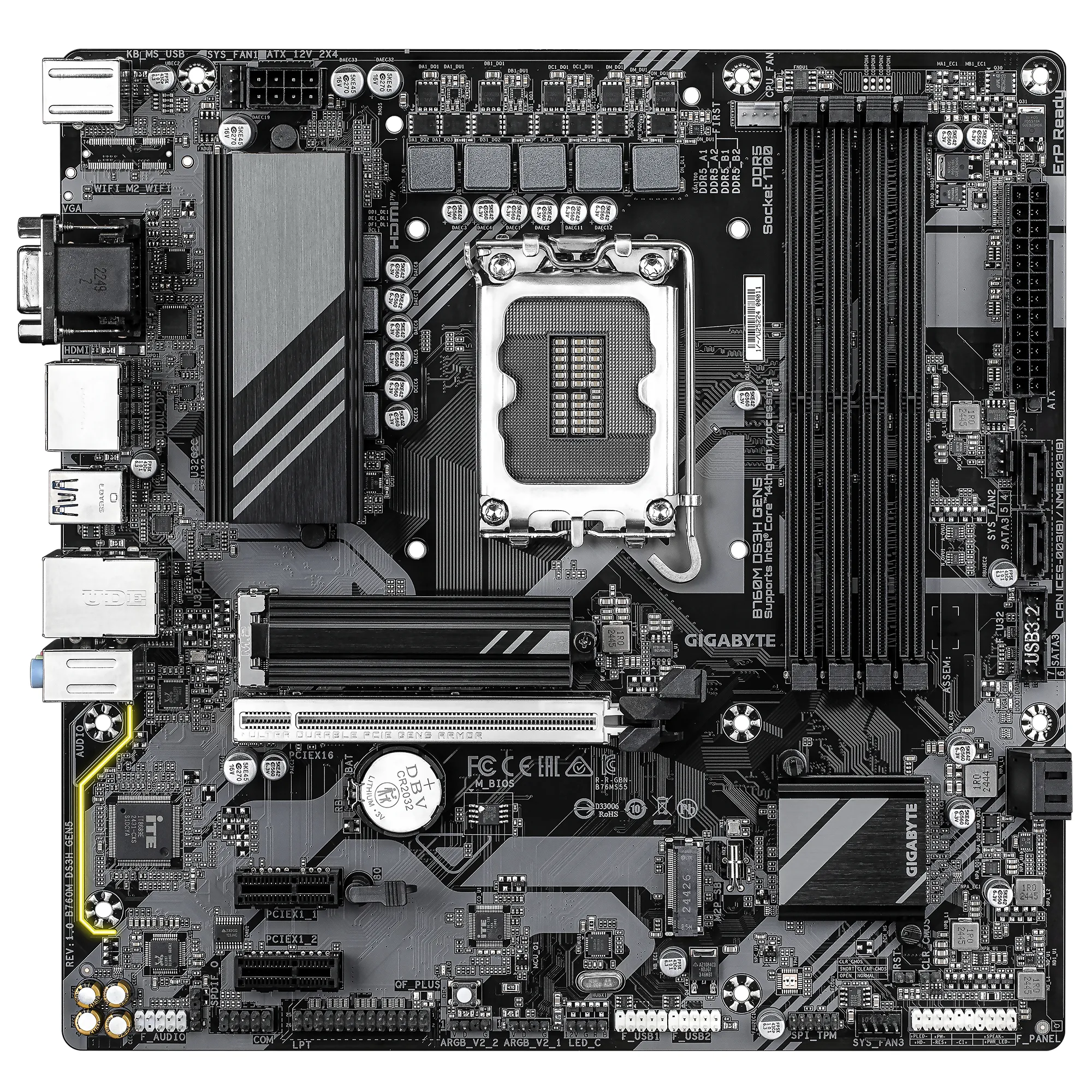 Gigabyte B760M DS3H Gen5 LGA1700 mATX - motherboard