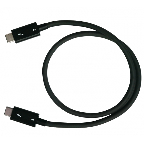 Qnap Thunderbolt 3 -kaapeli, 40 Gbit/s, 0,5m, Musta