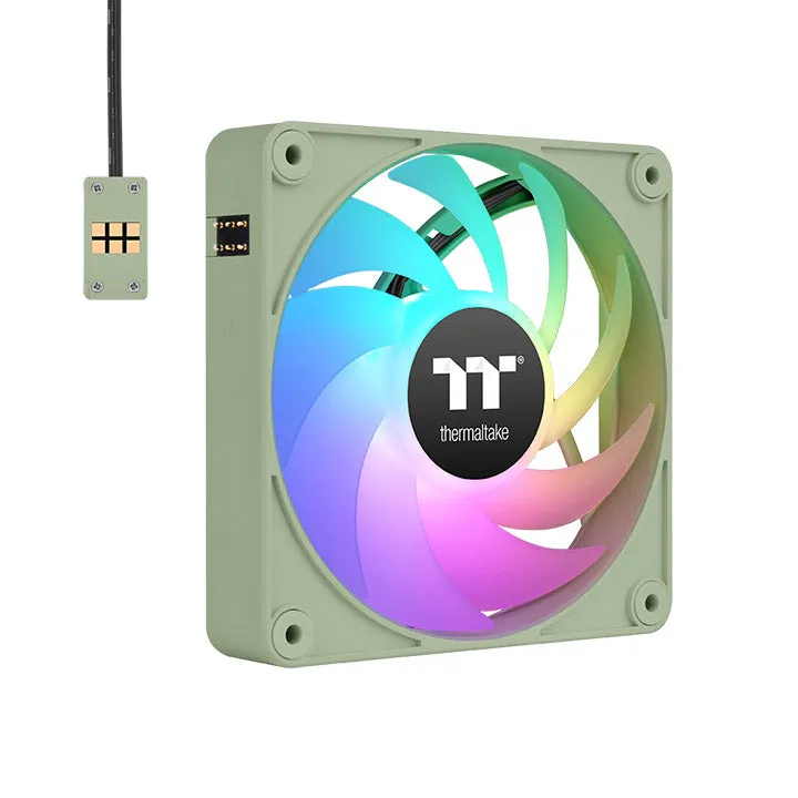 Thermaltake CT120 EX ARGB Sync PC 120mm 2000RPM Cooling Fan MagForce 2.0 3-Pack Matcha Green