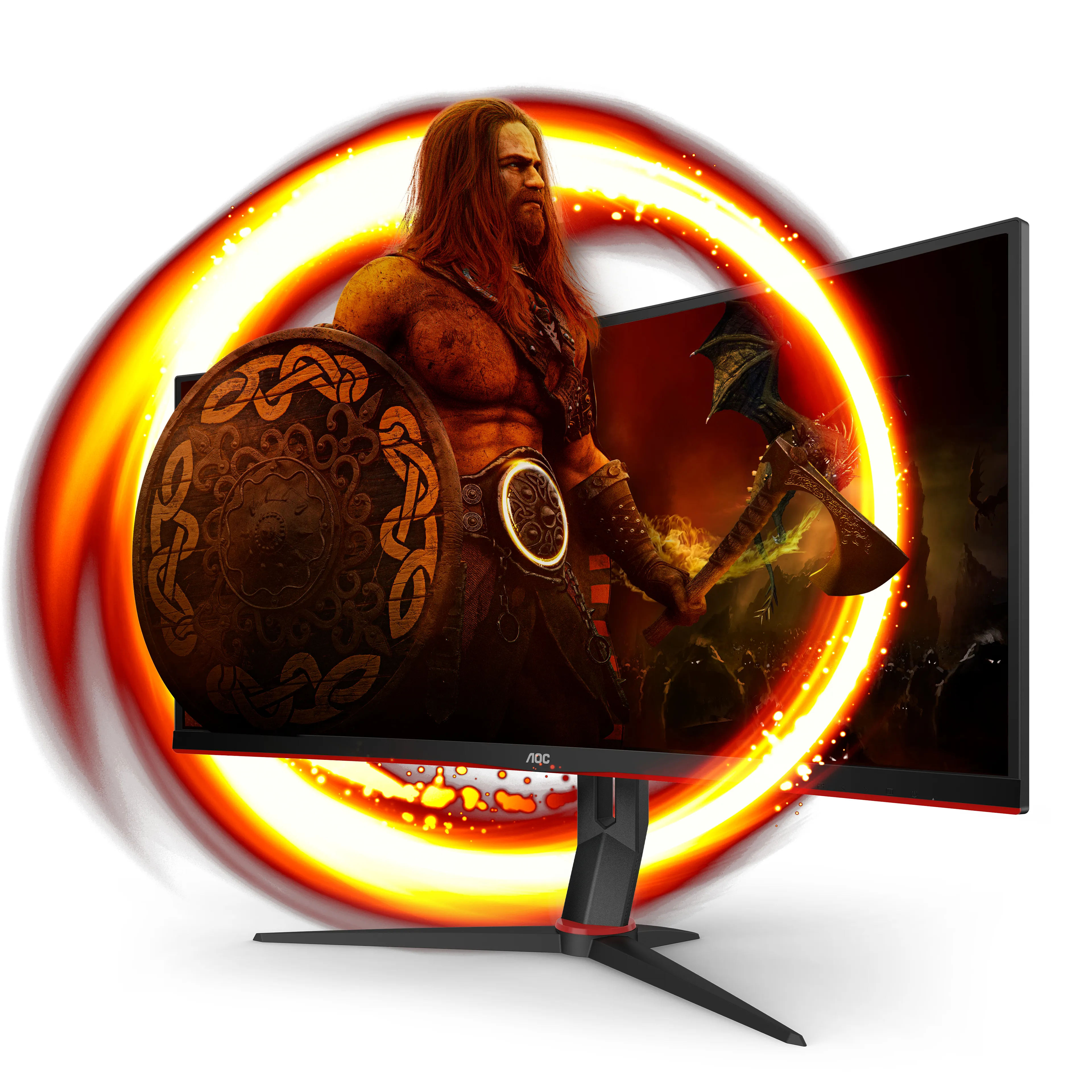 AOC 34&quot; CU34G2X/BK, UWQHD, 1ms, 144 Hz, FreeSync, VA - curved spelsk&auml;rm