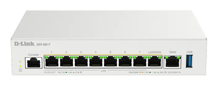 D-Link DBR-600-P/E PoE - Yritysreititin, Valkoinen