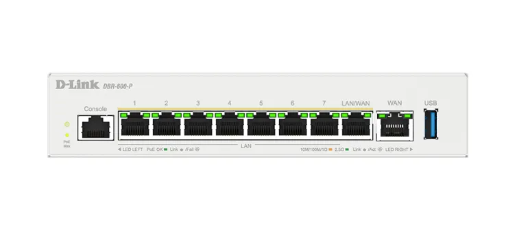 D-Link DBR-600-P/E PoE - Yritysreititin, Valkoinen