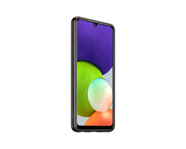 Samsung Soft Clear Cover, Galaxy A22 4G -suojakuori, Musta
