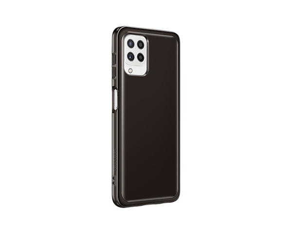 Samsung Soft Clear Cover, Galaxy A22 4G -suojakuori, Musta