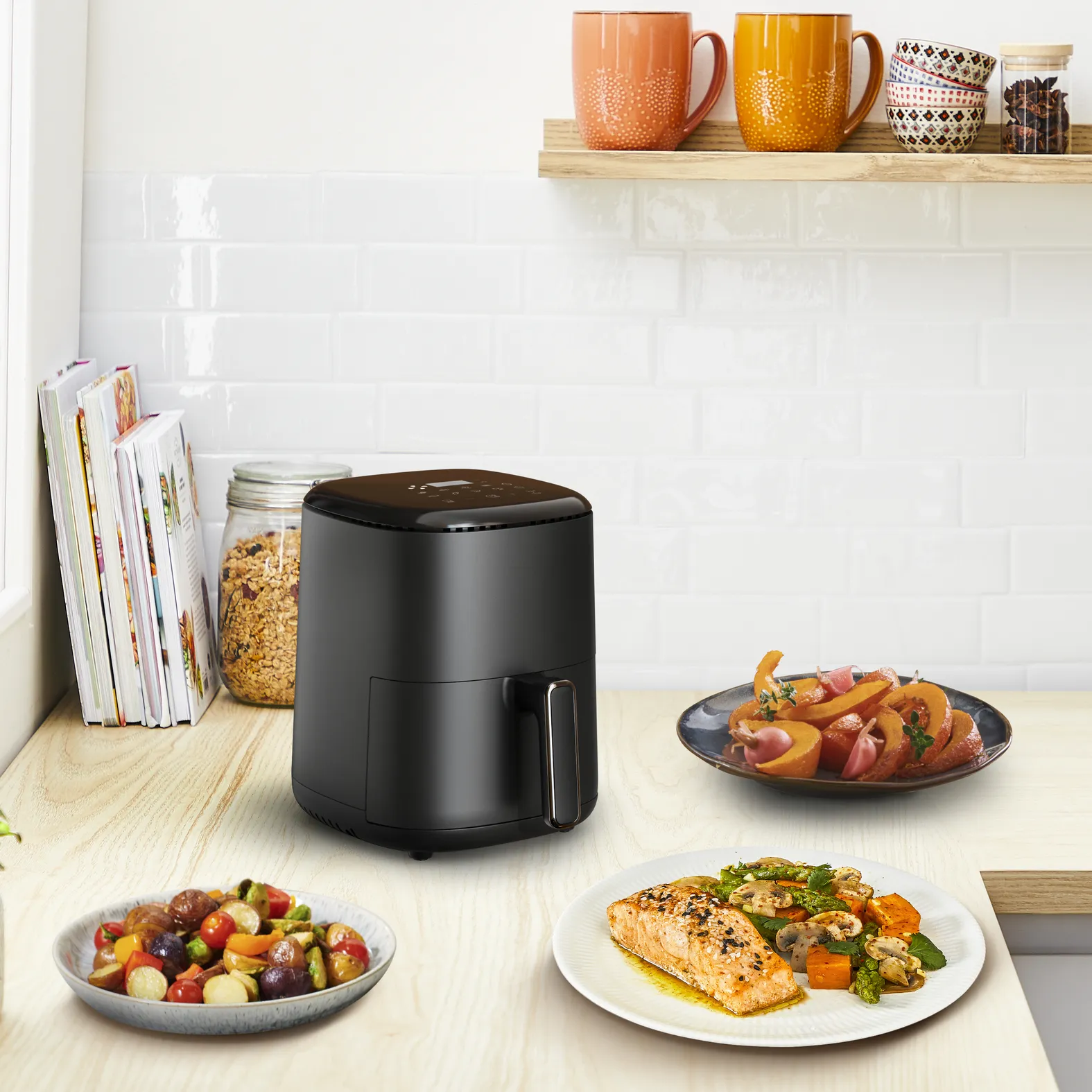 Tefal Easy Fry Compact EY1458, 3L, 1330W, air fryer, Black