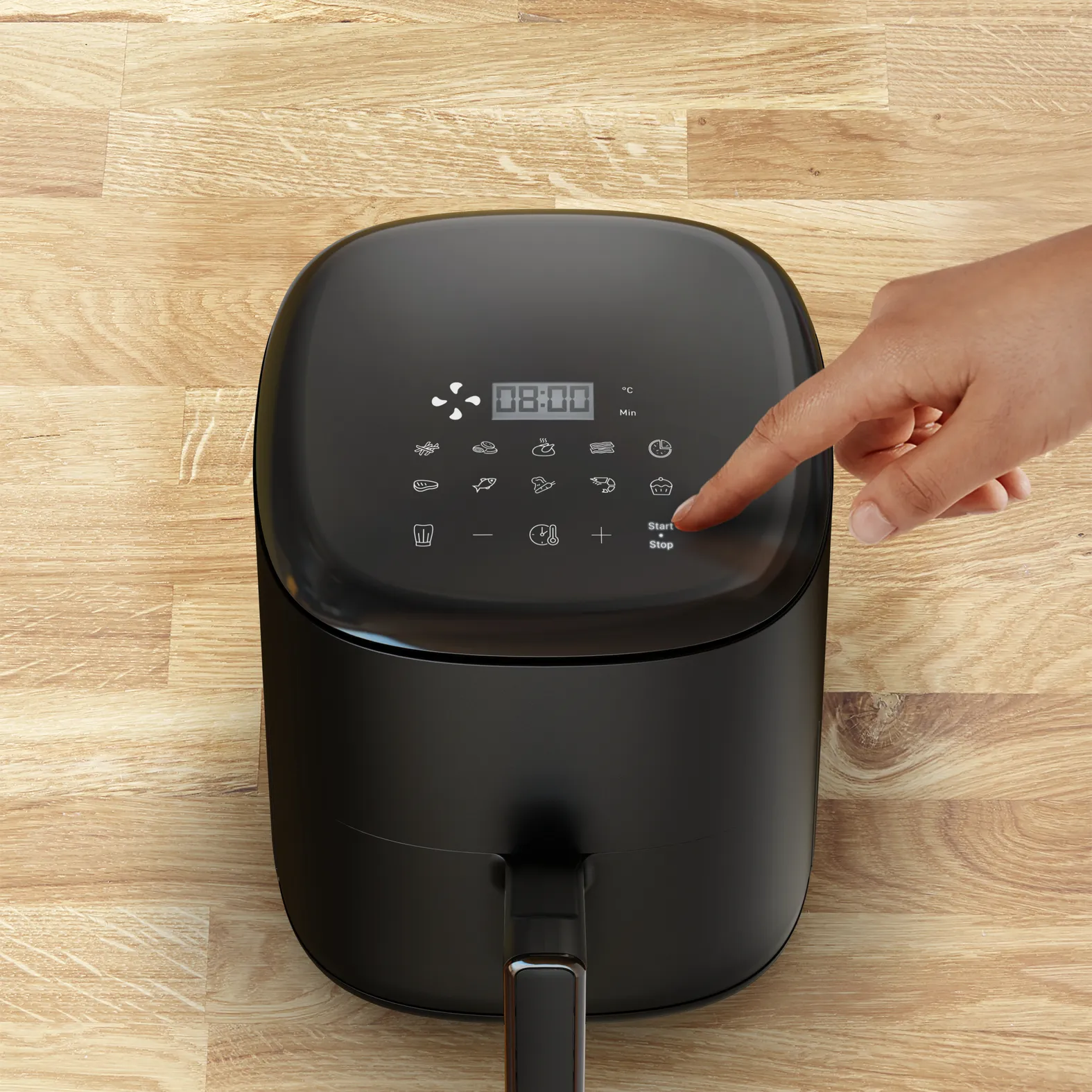 Tefal Easy Fry Compact EY1458, 3L, 1330W, air fryer, Black