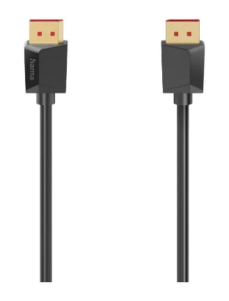 Hama DisplayPort 2.1 kabel, med 8K, 240 Hz, 2 m, svart