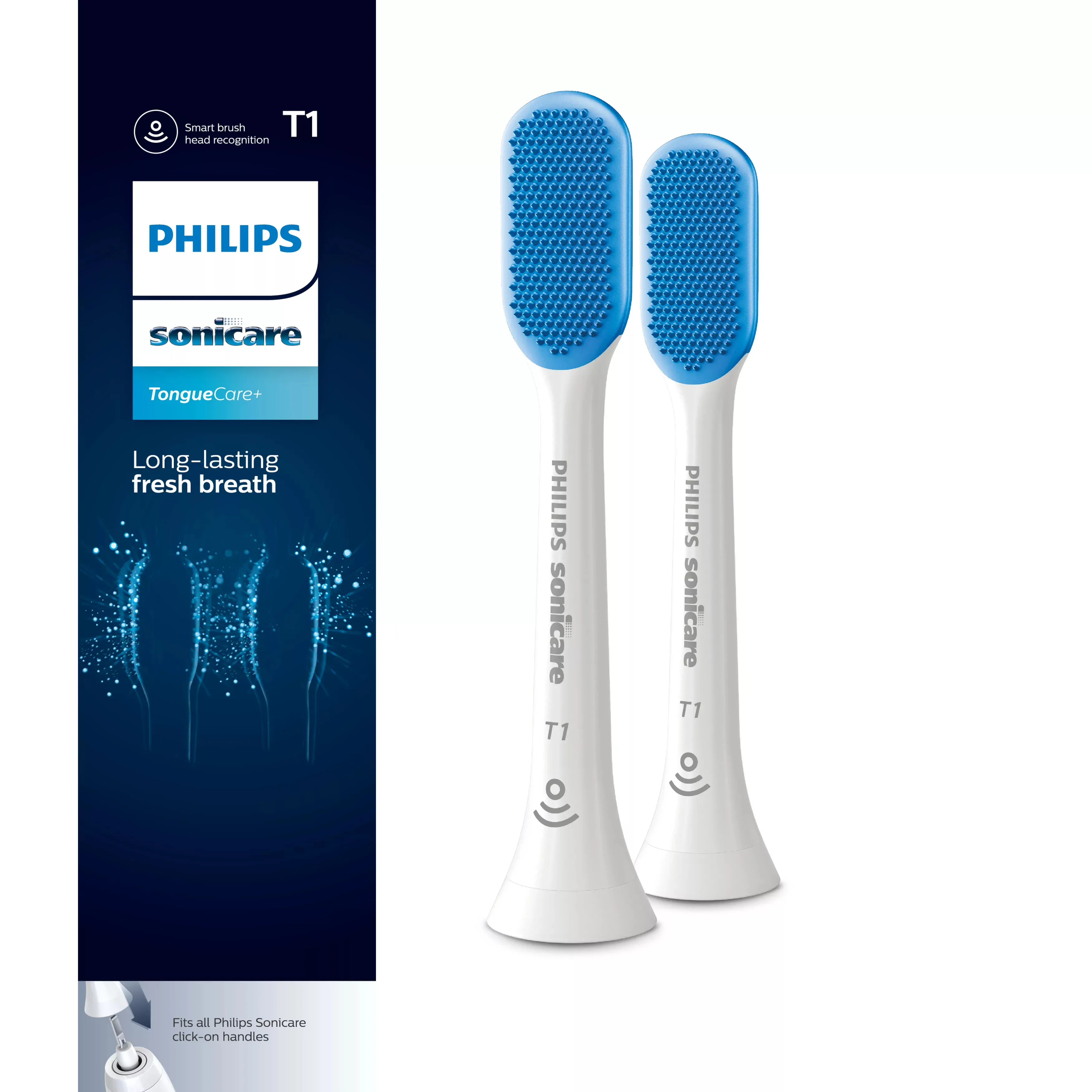 Philips Sonicare TongueCare+ HX8072/01 2 st tungreng&ouml;rare, Vit