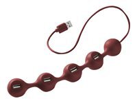 Lexon Peas USB Hub Plum