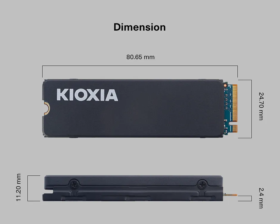 Kioxia Exceria Heatsink NVMe SSD 4TB